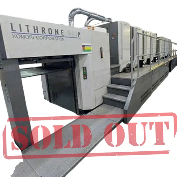Komori GL 840 P HUV – 8 colors – 102 × 72 cm – 2012 (SOLD)