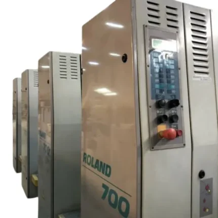 ماكينة مان رولاند  704 P | أوفست 4 ألوان بقلّاب – مقاس 104 × 74 سم – عداد 163 مليون – موديل 1999