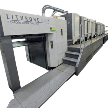 ماكينة كوموري GL 840 P H-UV | 8 ألوان مع تقليب 4/4 – نظام HUV – مقاس 102 × 72 سم – موديل 2012