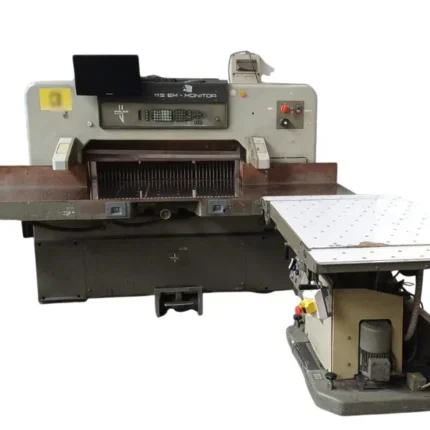 ماكينة بولار 115 EM-MON | ماكينة قص ورق هيدروليك – عرض قص 115 سم – موديل 1990