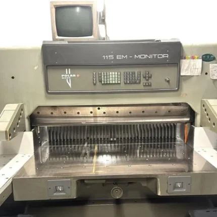 ماكينة بولار 115 EM-MON | ماكينة قص ورق هيدروليك – عرض قص 115 سم – موديل 1990