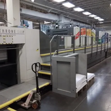 ماكينة كوموري LS 840 P+C | 8 لون مع قلب + طلاء + UV – مقاس 74 × 104 سم – موديل 2007